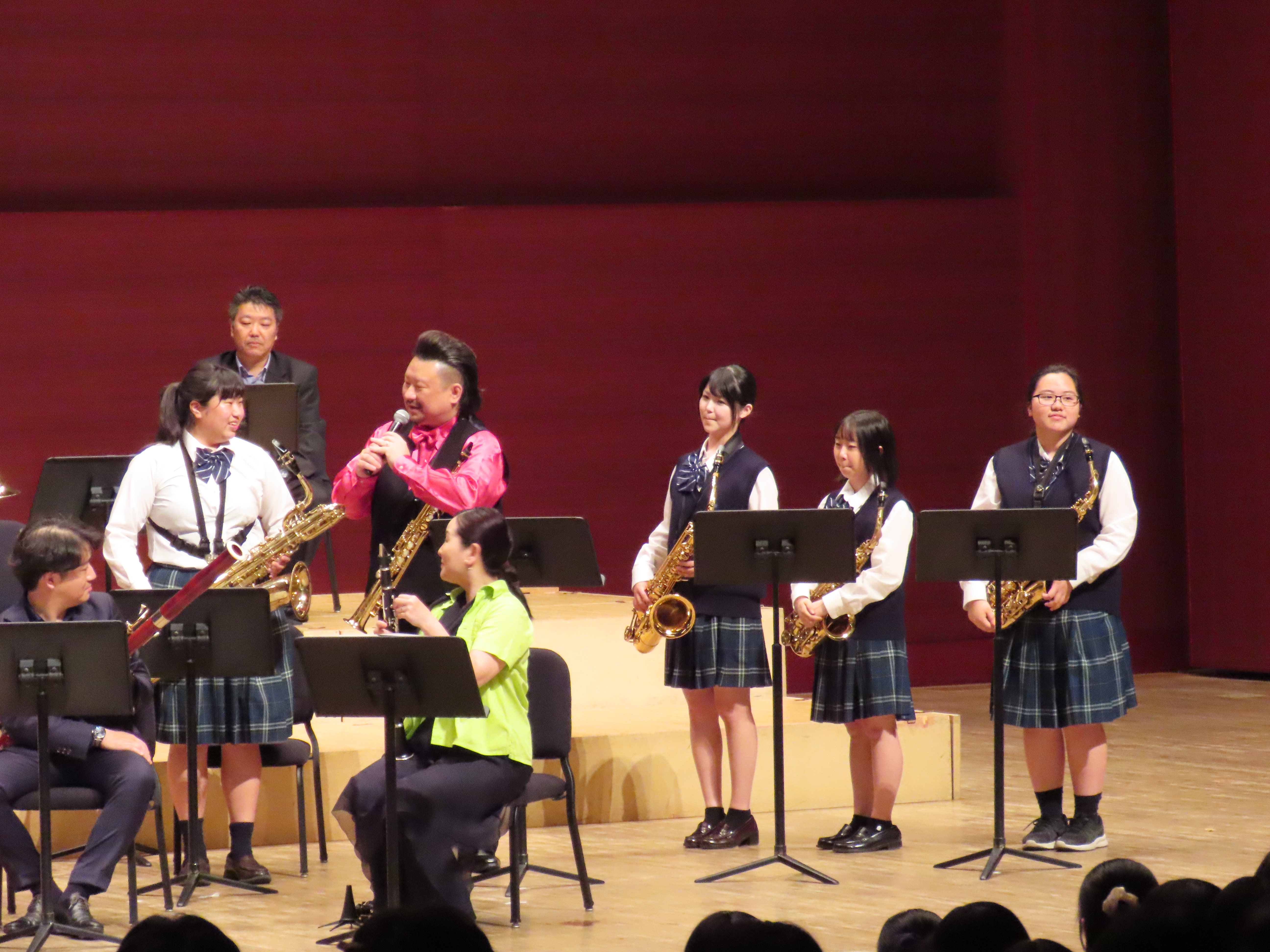 吹奏楽部との共演風景